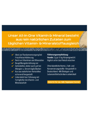 Barf Mineral & Vitamin 250g Etikett-1