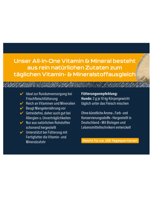 Barf Mineral & Vitamin 250g Etikett-1